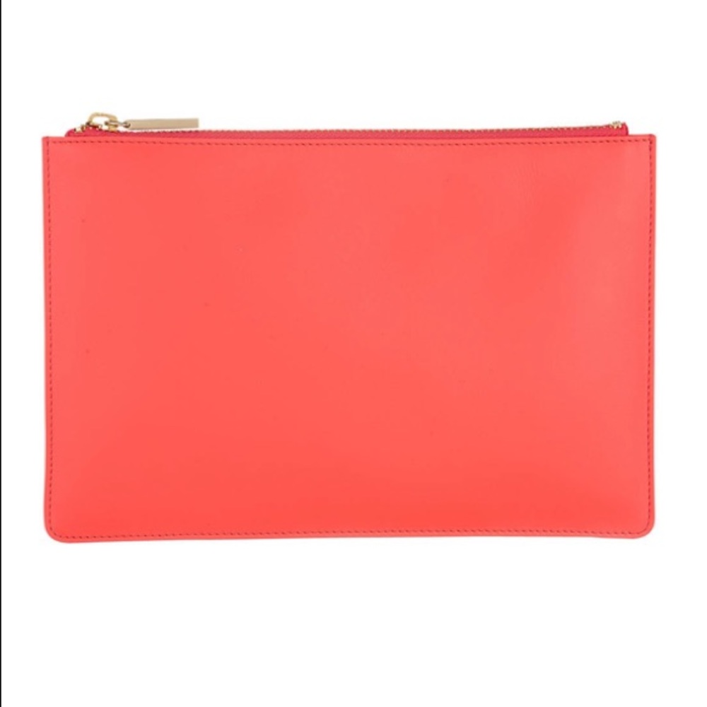 Bright coral Whistles Leather Pouch
